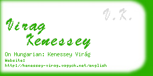 virag kenessey business card